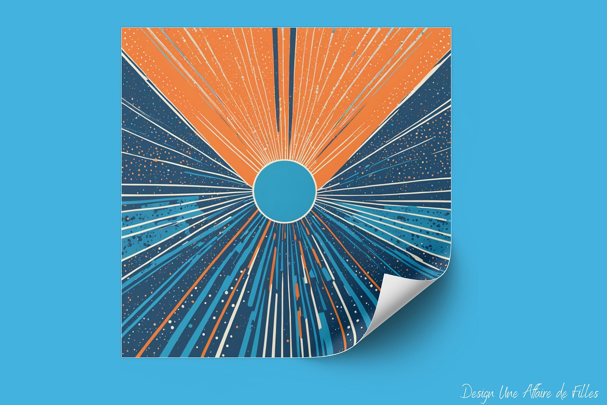 ORANGE & BLUE 20 BACKGROUND, a Decorative Illustration by Une Affaire de Filles (Photo 6 of 6)