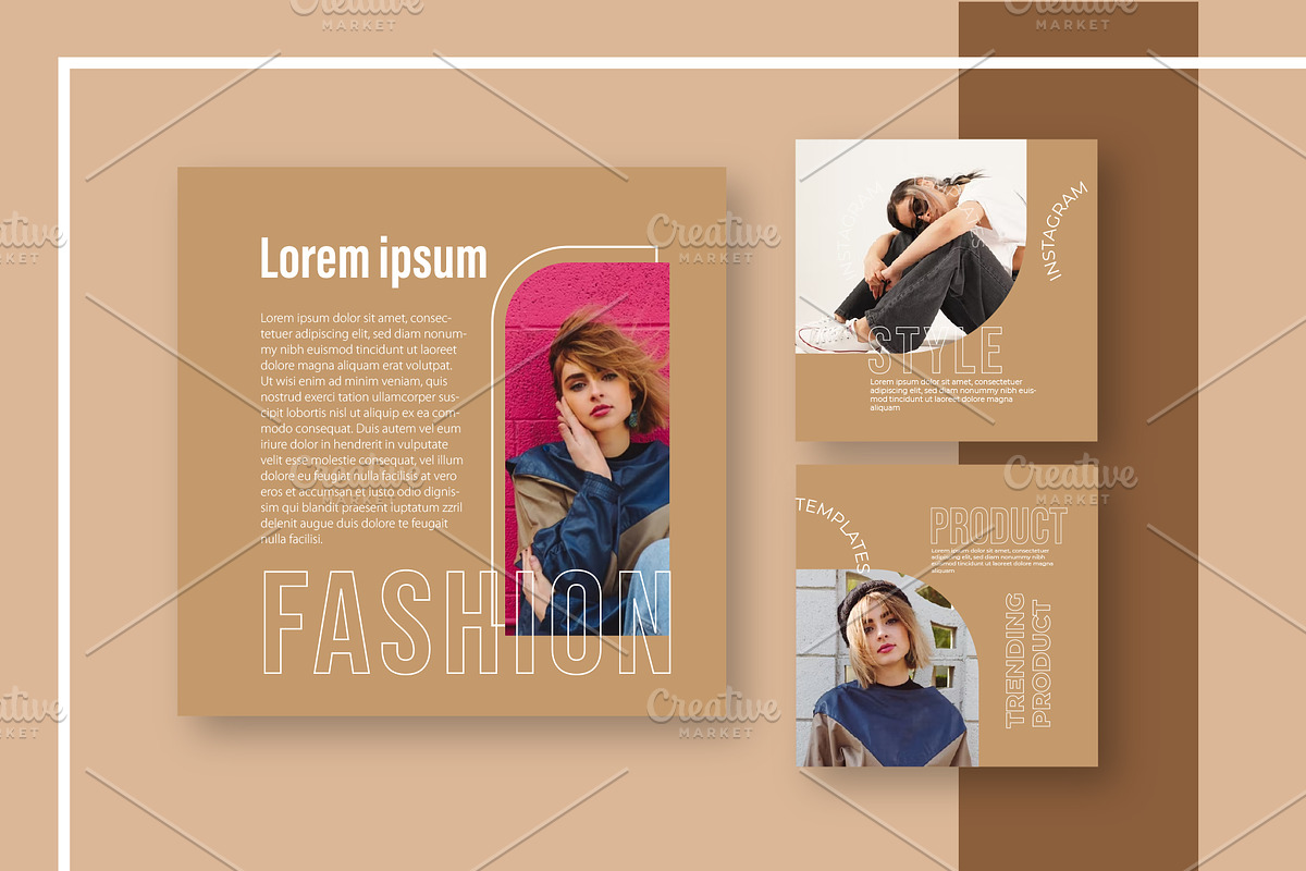 Fashion Instagram Templates, a Social Media Template by Beside Std (Photo 1 of 3)