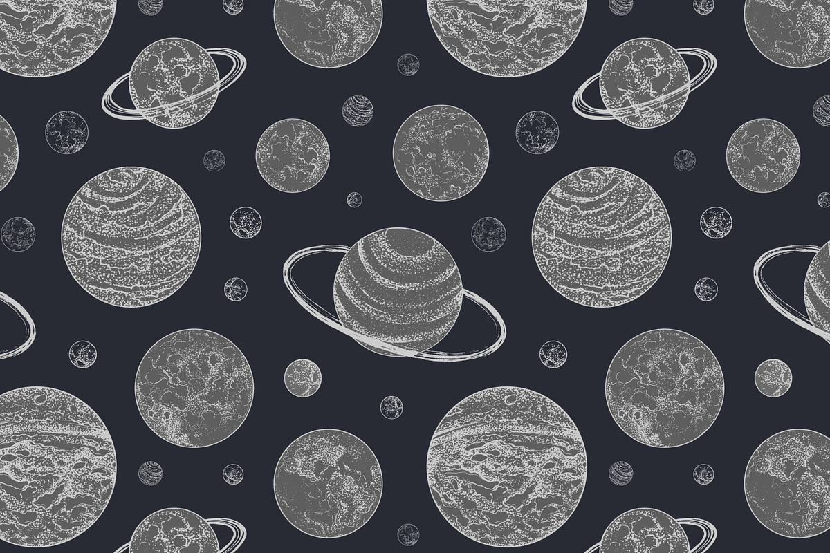 Planets bundle, seamless patterns, an Object Illustration by Good Studio (Photo 5 of 16)