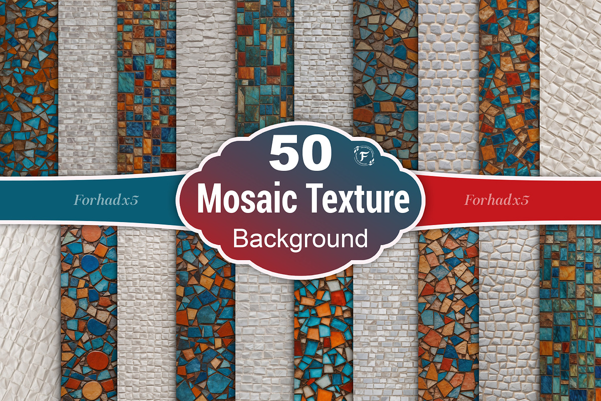 Mosaic Texture Background, a Texture Graphic by Forhadx5 (Photo 1 of 7)