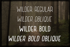 Wilder - A Condensed Sans Serif