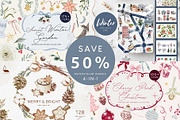 Christmas Watercolor Mega Bundle, a Decorative Illustration by Karma (Thumbnail 1 of 28)