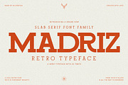 Madriz - Retro Slab Serif Typeface, a Slab Serif Font by SilverStag Type Foundry (Thumbnail 1 of 20)