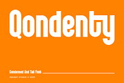 Qondenty - Condensed Tall Font, a Sans Serif Font by Iqsiart Studio (Thumbnail 1 of 7)