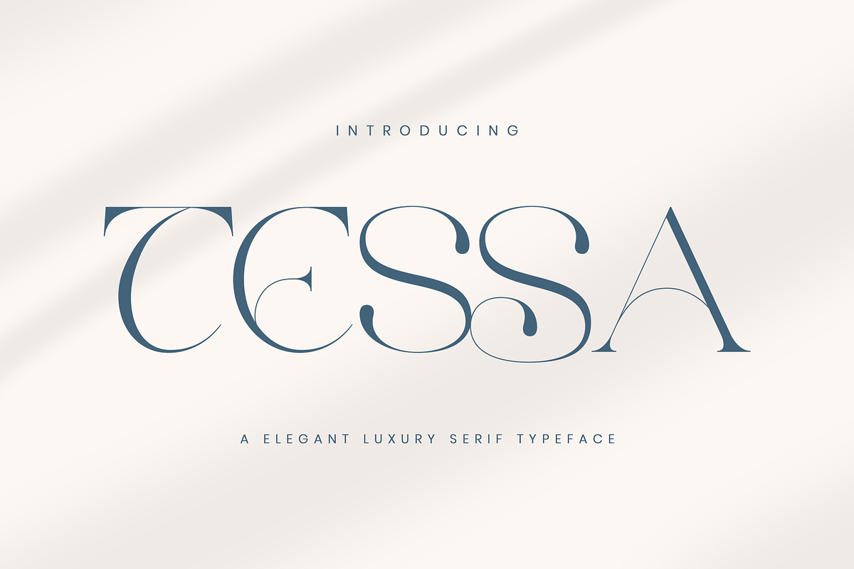 TESSA - Elegant Serif Font, a Serif Font by Aqeel_Art (Photo 1 of 12)