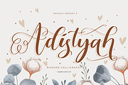 Adistyah Modern Calligraphy, a Script Font by Lythcreative (Thumbnail 1 of 8)