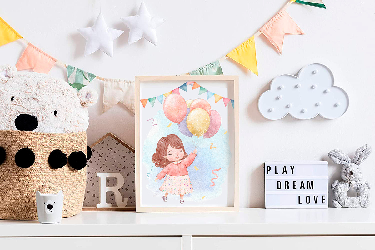 Happy Birthday watercolor collection, a Decorative Illustration by AlineArtStore (Photo 9 of 13)