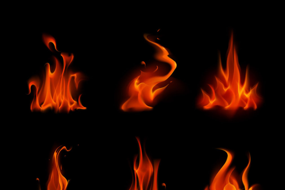 Vector Fire Set, an Object Graphic by Zonda