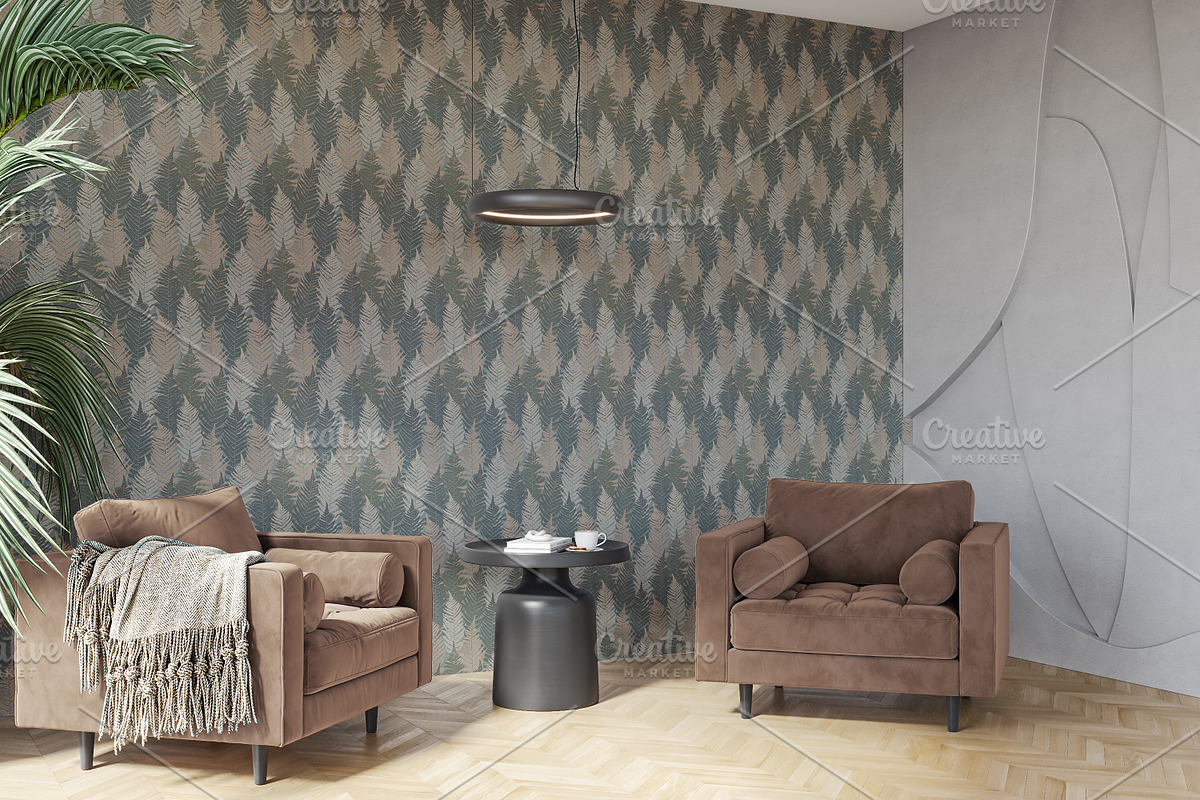 Wallpaper mockup Luxury living room, a Household Mockup by Hunny Badger (Photo 7 of 7)