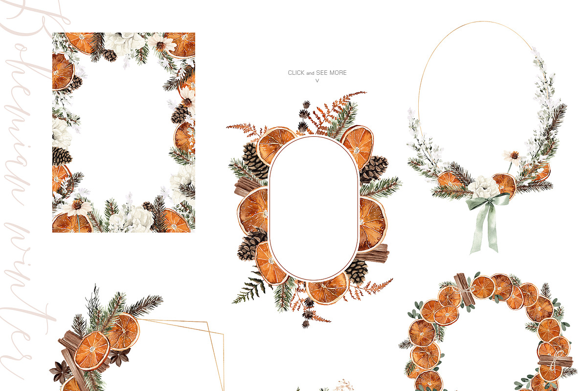 Watercolor flower - Winter Bohemian, an Illustration by Beigetime (Photo 8 of 13)