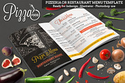 Pizzeria or Restaurant Menu Template, a Brochure Template by Pingebat (Thumbnail 1 of 6)