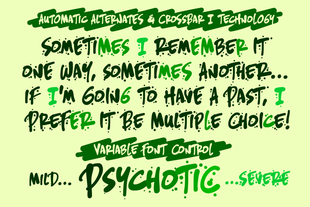 Psycho Scribbler - insane inky font, a Handwritten Font by Comicraft Fonts (Photo 3 of 5)