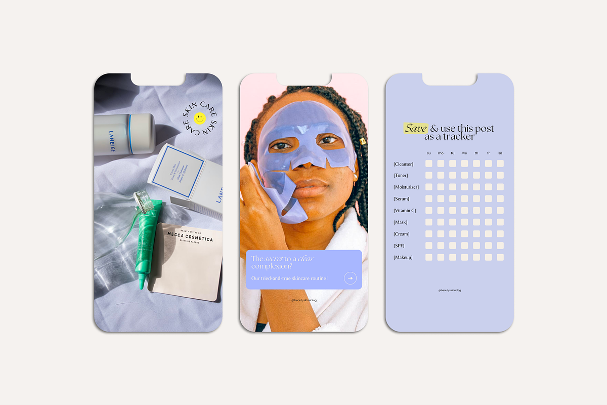 Beauty Instagram Templates – Canva, a Social Media Template by Karisma Studio (Photo 3 of 6)