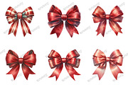 Vintage Christmas Red Bow Bundle, an Illustration by designcity5 (Thumbnail 3 of 5)