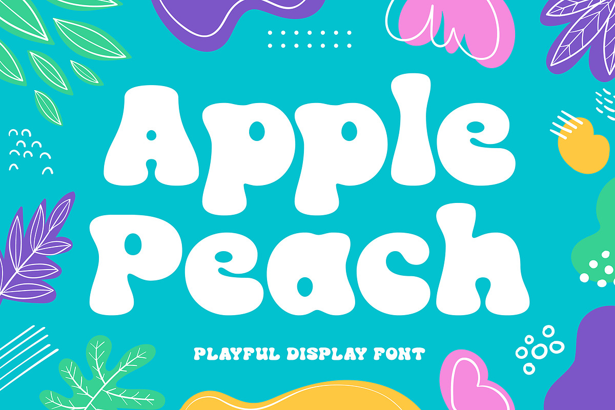 Apple Peach | Playful bubble Font, a Sans Serif Font by roomspace creative lab (Photo 13 of 14)