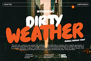 Dirty Weather Bubble Display, a Font by Haps Space (Thumbnail 1 of 11)