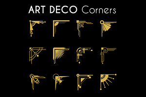 Art Deco gatsby corner elements