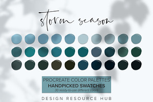 Procreate Color Palette Storm Season