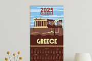 Calendar Monthly 2025 Greece Athens, a Seasonal Illustration by Vector_Up (Thumbnail 6 of 7)