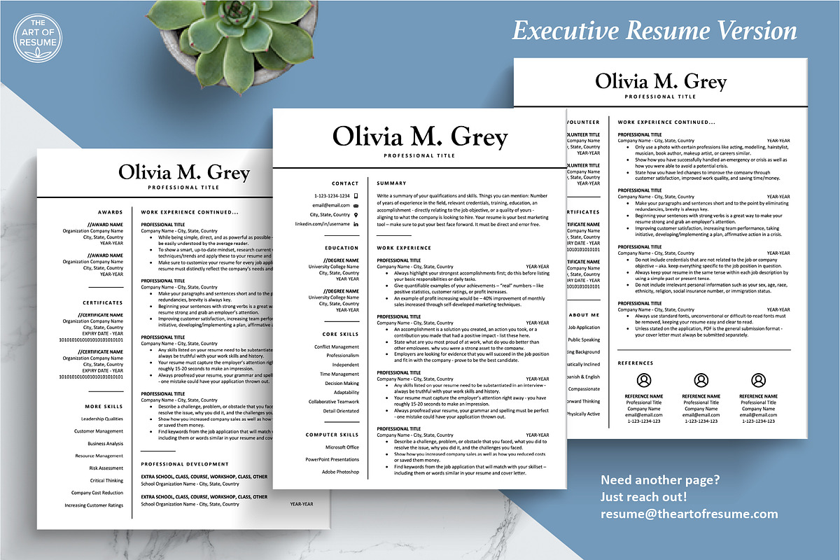 Minimalist Resume, CV Template, a Resume Template by The Art of Resume (Photo 5 of 8)