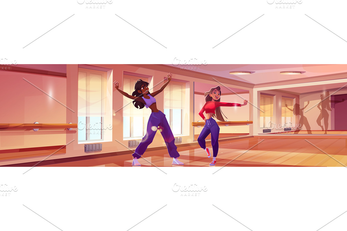 Contemporary dance studio, a Sport Illustration by art PVP - market