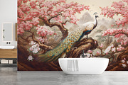Japanese Ukiyo-e Peacock, a Wallpaper Graphic by Muzi pear studio (Thumbnail 5 of 12)
