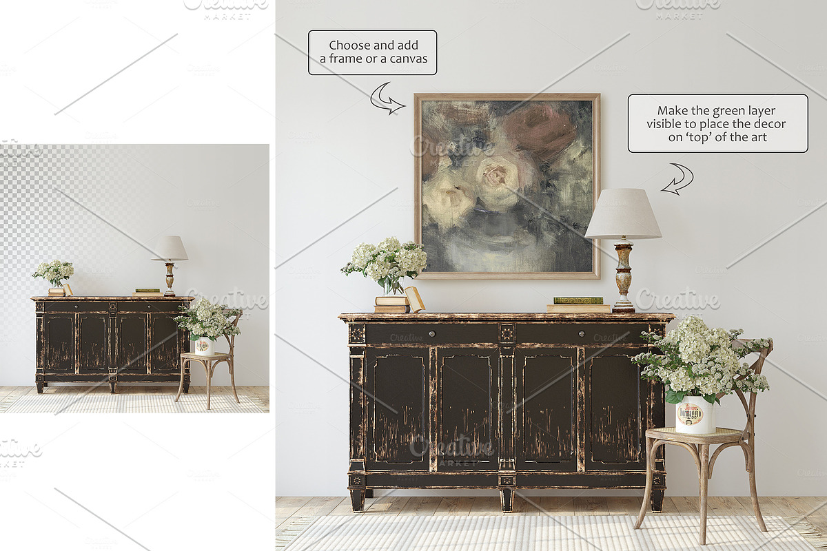 FABULOUS HOME Wall&Frame Mockups, a Print Template by MyHomeMockups (Photo 2 of 7)