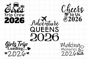 Girls Trip 2026 SVG Bundle, a Graphic by M9 Design (Thumbnail 5 of 14)