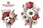 Spring Flowers Clipart Bundle, a Transportation Illustration by SinaCreation (Thumbnail 1 of 7)