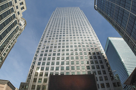 Canary Wharf skyline in London, a Photo by WorldPhotos