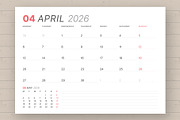 2026 Printable Planner (P037R-26), a Stationery Template by mikhailmorosin (Thumbnail 6 of 7)