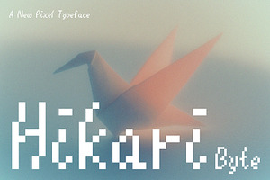 Hikari Byte - Pixel Font, a Sans Serif Font by HipFonts