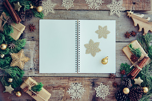 Christmas background stock photo containing mockup and card