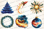 Celestial Christmas Clipart, an Illustration by DreamCafeArt (Thumbnail 3 of 7)