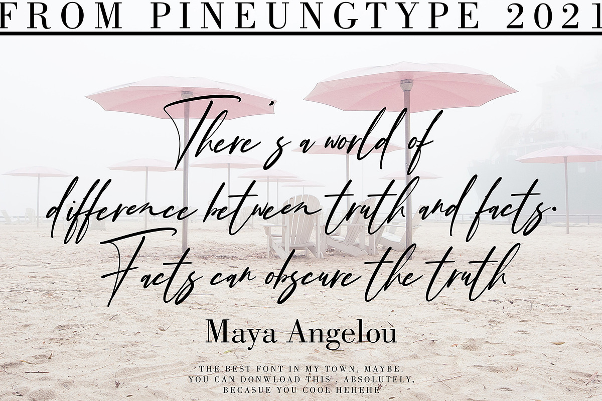 Benirka, a Script Font by pineungtype (Photo 3 of 11)