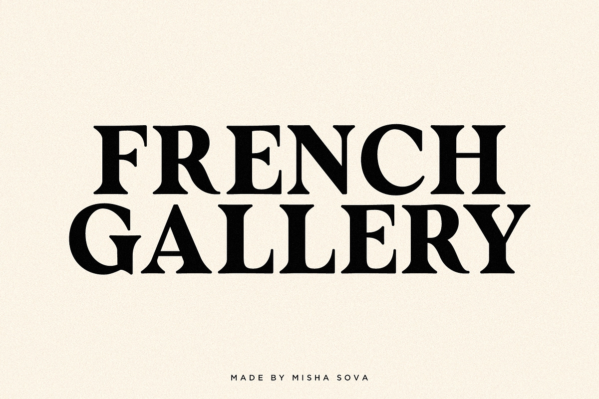 FRENCH GALLERY - vintage soft serif, a Serif Font by Misha Sova (Photo 9 of 11)