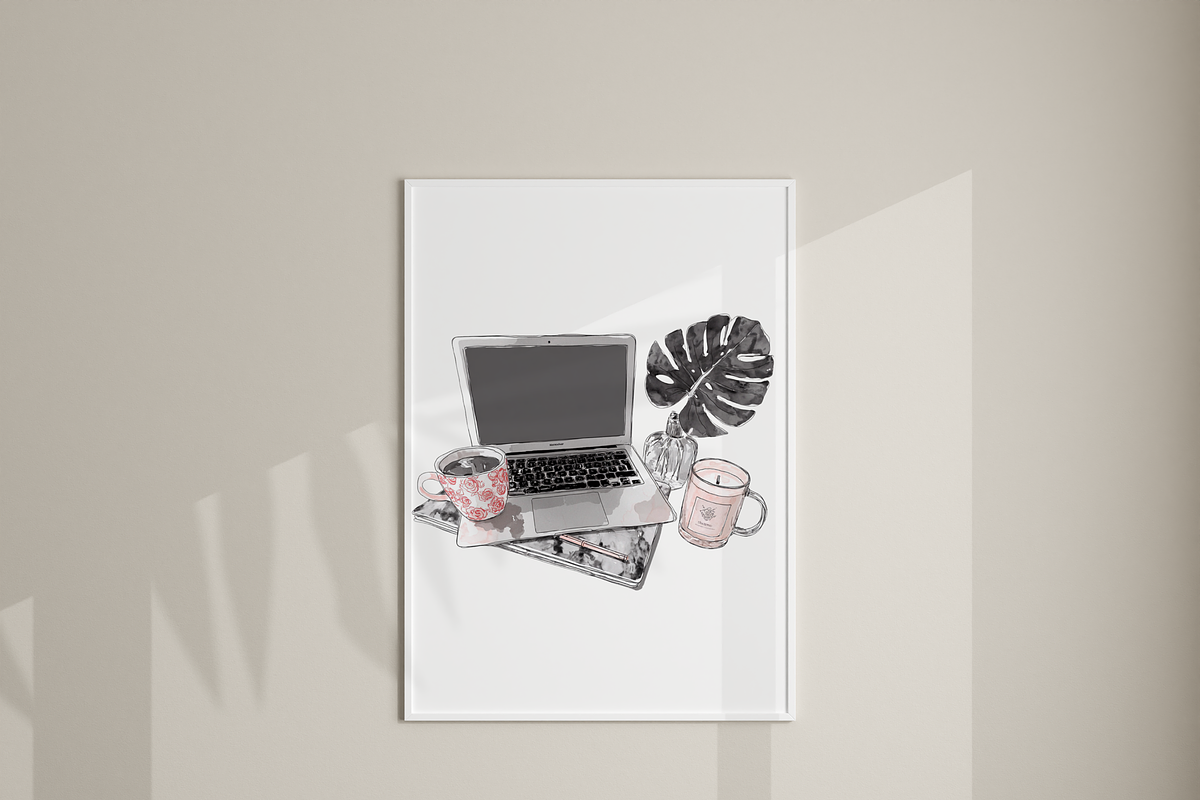 10 Office Desk Clipart, a Decorative Illustration by Pati Charm Studio (Photo 7 of 8)