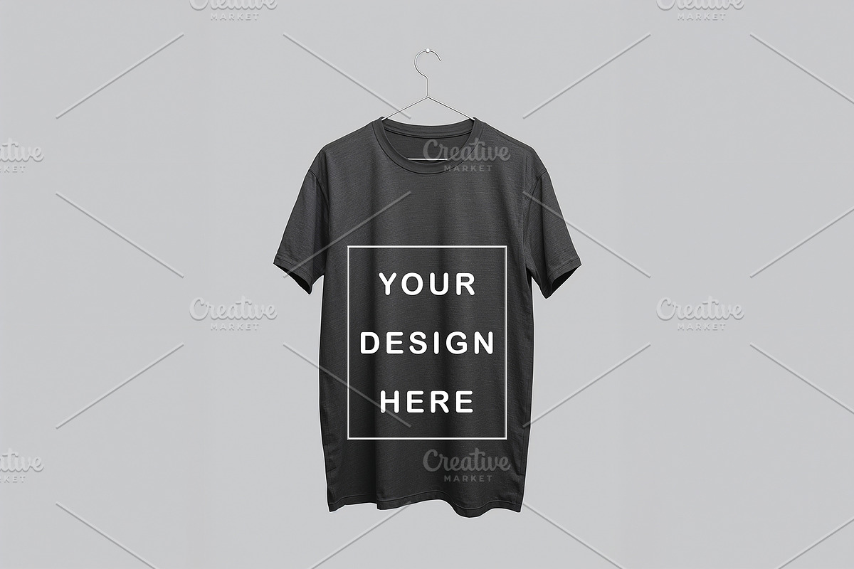 T-Shirt Mockup - Dark Gray Edition, a Shirt Mockup by ForhadGFX (Photo 11 of 12)