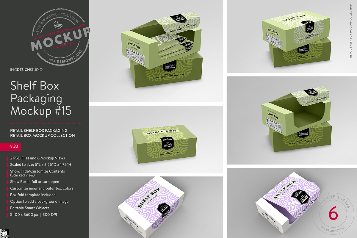 Retail Shelf Box 15 Packaging Mockup, a Packaging Mockup by INCDesign (Photo 5 of 6)