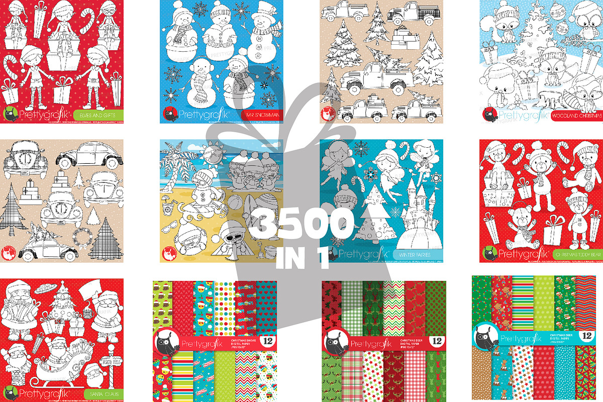 Mega Christmas Bundle -3500 graphics, an Illustration by PrettyBundles (Photo 12 of 13)