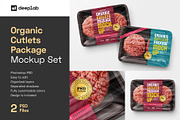 Organic Cutlets Package Mockup Set, a Packaging Mockup by Deeplab (Thumbnail 1 of 4)