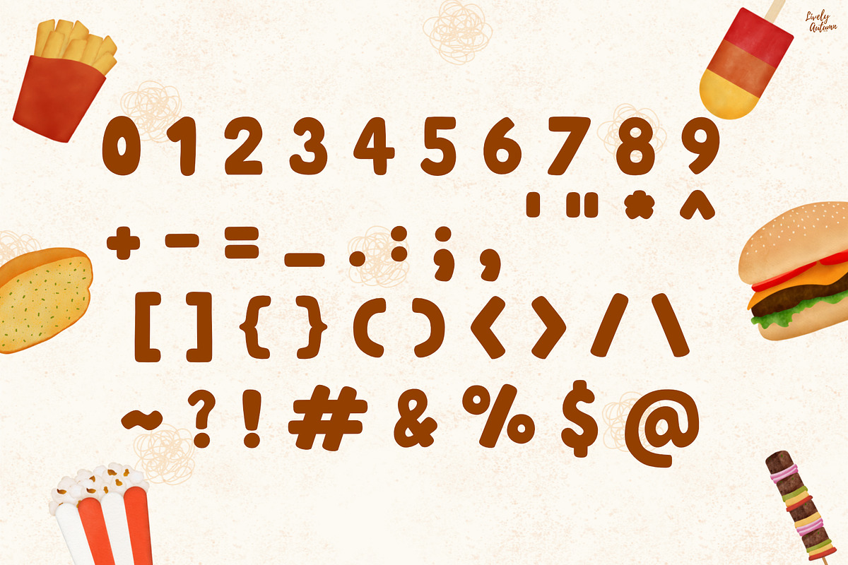 Snack Time | Chubby Handwriting font, a Handwritten Font by LivelyAutumn11.11 (Photo 3 of 5)