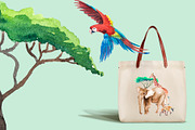 Watercolor AFRICA, an Animal Illustration by lilisavelieva (Thumbnail 5 of 6)