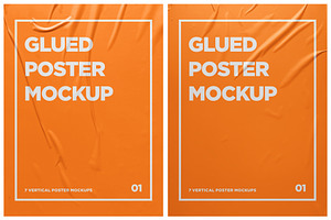 Glued Paper Poster Mockup Pack