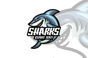 Shark Mascot Logo Design., a Branding & Logo Template by VectorCraft