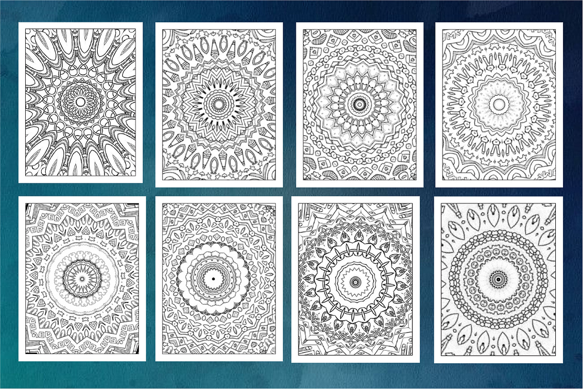 500 UNIQUE MANDALA COLORING PAGES, a Decorative Illustration by ElimesherStudio (Photo 7 of 11)