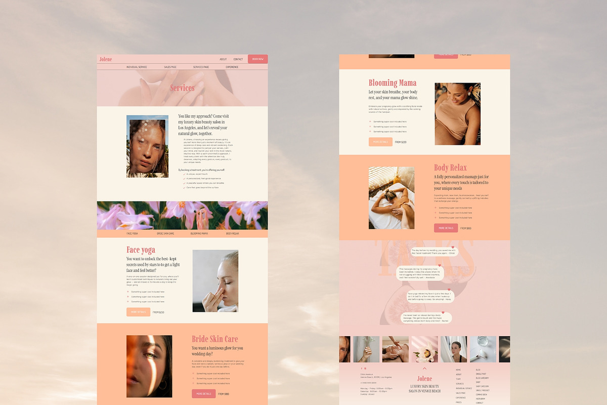 Modern Showit Template for Beauty preview 7