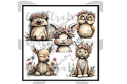 Whimsical Spring Woodland Animals, an Illustration by CraftCrateShop (Thumbnail 5 of 6)