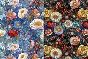 Patterns stained glass flowers, a Pattern Graphic by Bubert Art (Thumbnail 6 of 7)
