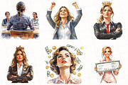 Watercolor Business Girl Clipart, an Illustration by OK Design (Thumbnail 4 of 5)